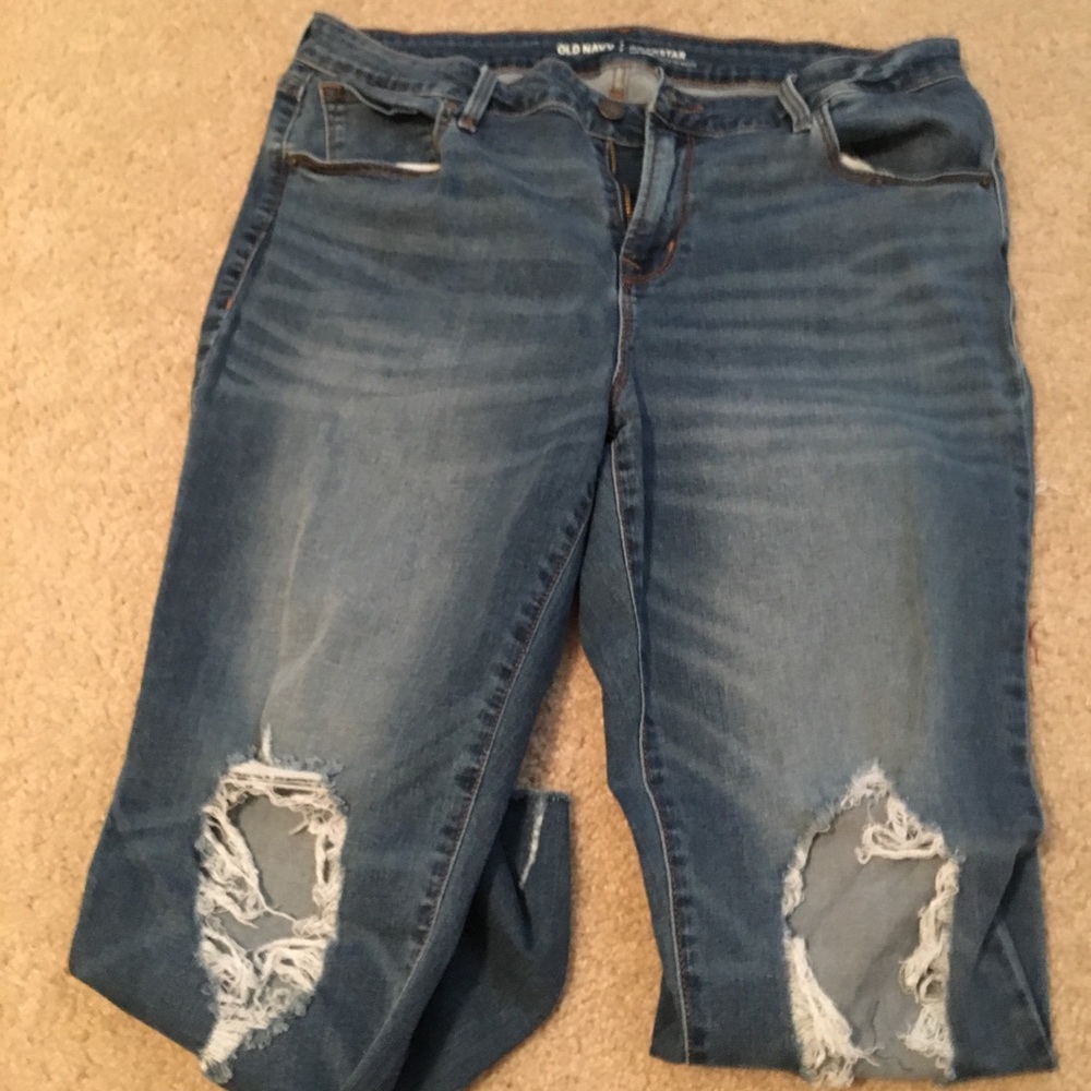 Distressed jeans